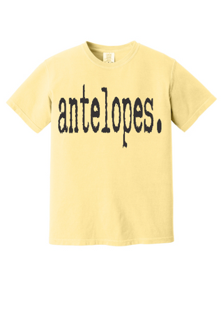 Antelopes Typography Comfort Colors Tee