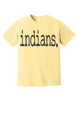 Indians Typography Comfort Colors Tee