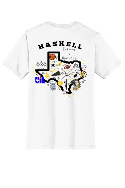 Haskell School Spirit White District Brand Tee