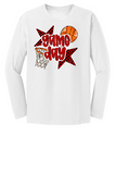 Game Day Checkered Star Basketball Design on White