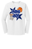 Game Day Checkered Star Basketball Design on White