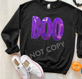 BOO Sequin Patch Sweatshirt