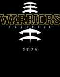 2026 Warriors Football Tee with player personalization