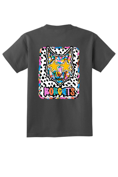 Colorful Bobcat Dotty and Paint Tee