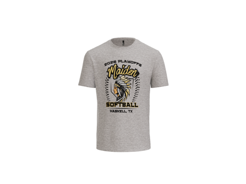 2026 Maidens Softball Playoff Light Heather Grey Cotton Tee